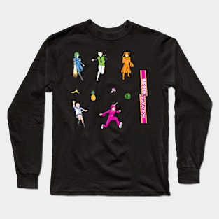 Nippon Marathon Stickers: Let's Party Long Sleeve T-Shirt